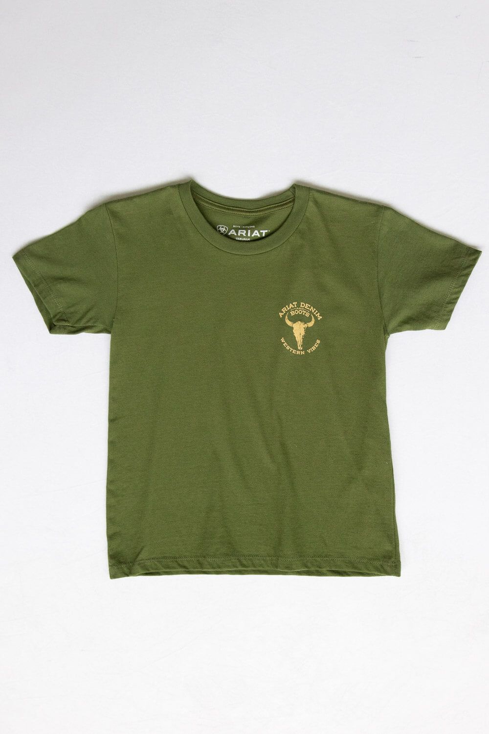 Ariat Youth Bison Skull T-Shirt for Boys in Green | 10047649 sold by Glik’s product image thumbnail 2