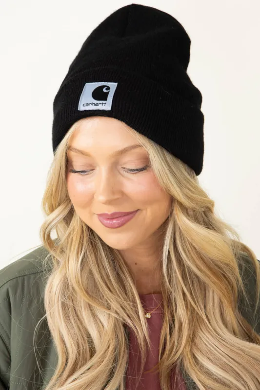 Carhartt Knit Satin Lined Beanie for Women in Black | 106425-BLK made by Carhartt