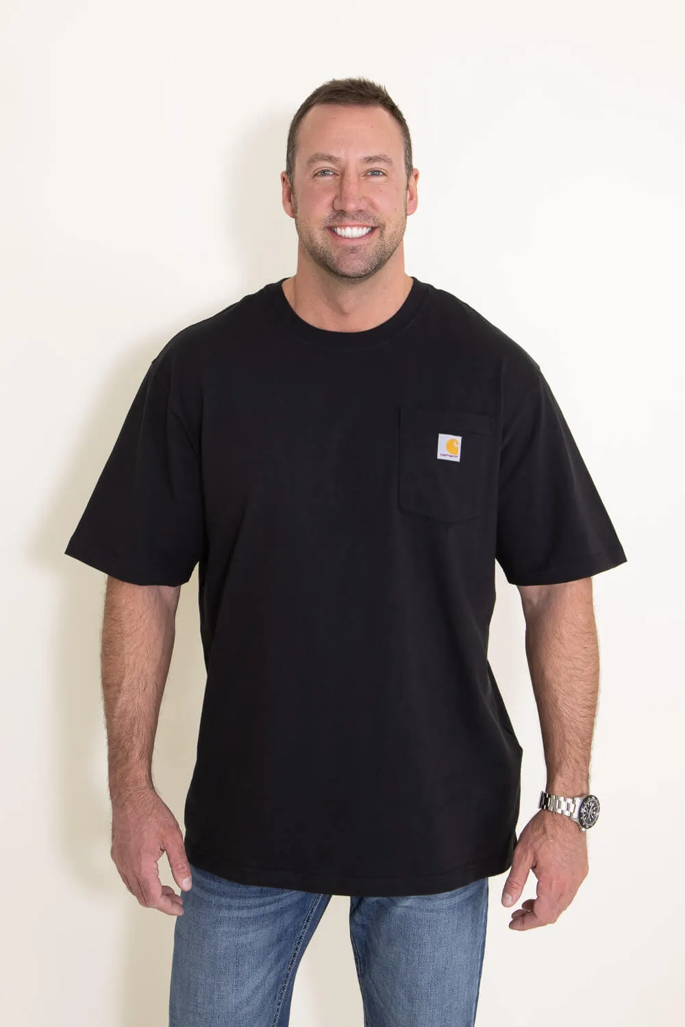 Carhartt Loose Heavyweight Camo Logo T-Shirt for Men in Black | 105755-BLK sold by Glik’s product image thumbnail 3
