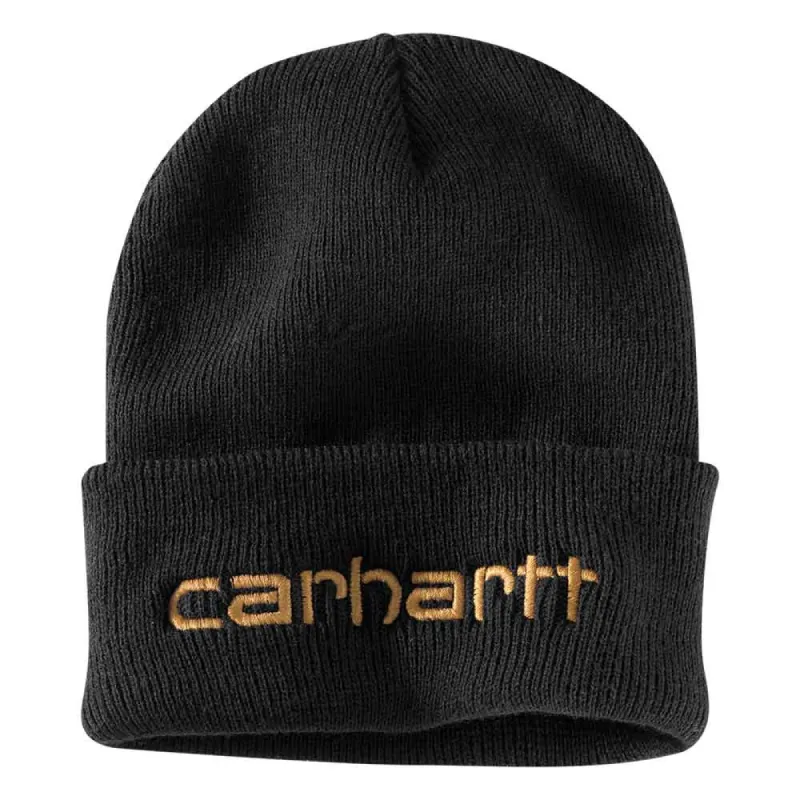 Carhartt Knit Cuff Logo Beanie in Black  | 104068-001 BLACK sold by Glik’s