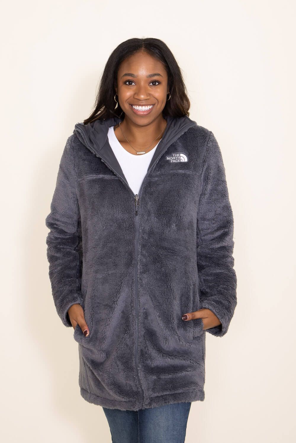 The North Face Mossbud Insulated Reversible Parka Coat for Women in Grey | NF0A4R39-174 sold by Glik’s product image thumbnail 2