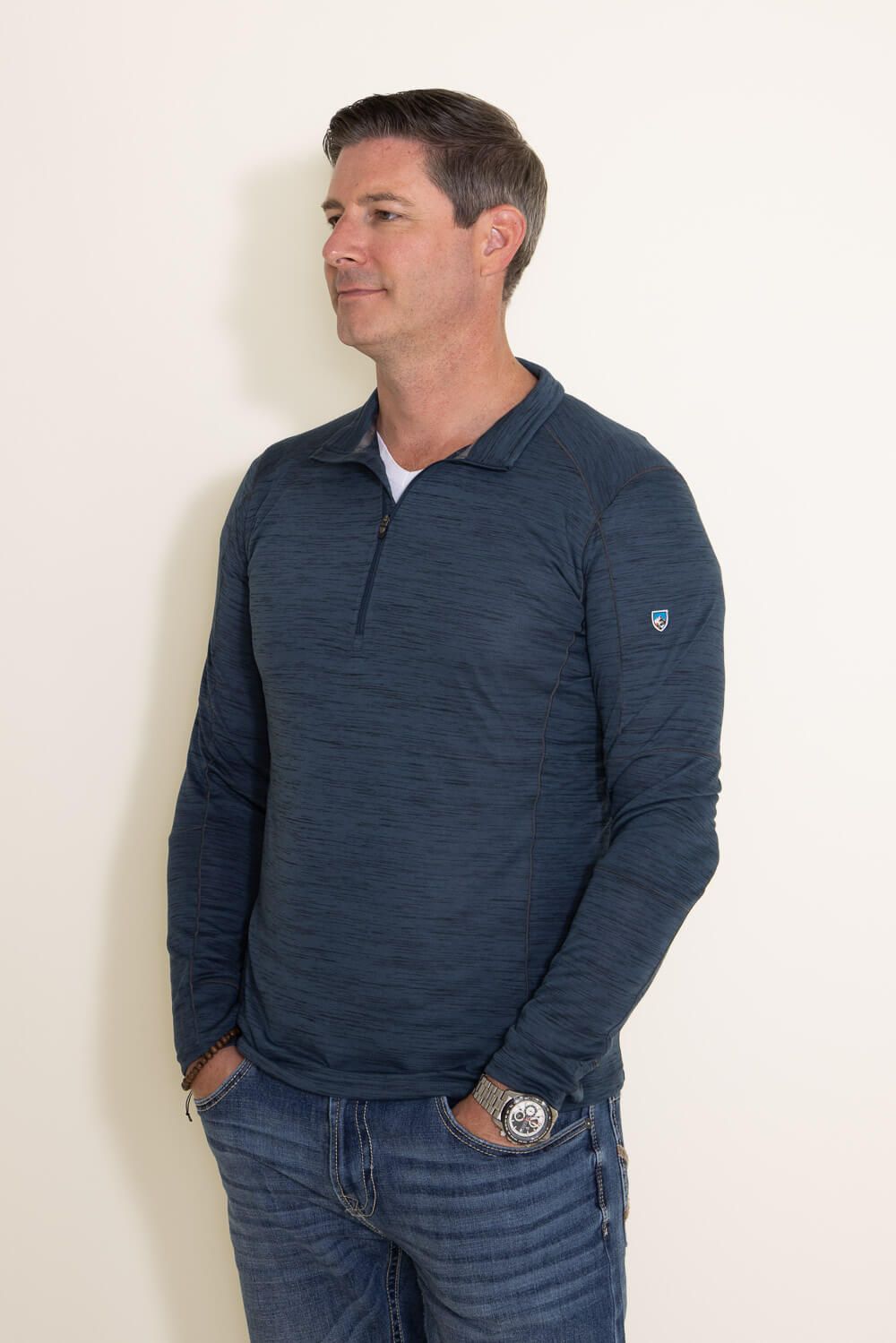 Kuhl Alloy Quarter Zip for Men in Blue | 3118-MIDNIGHT sold by Glik’s product image thumbnail 4