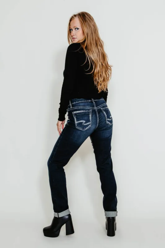 Silver Jeans Boyfriend Mid-Rise Slim Leg Jeans for Women | L27101ECF485 sold by Glik’s