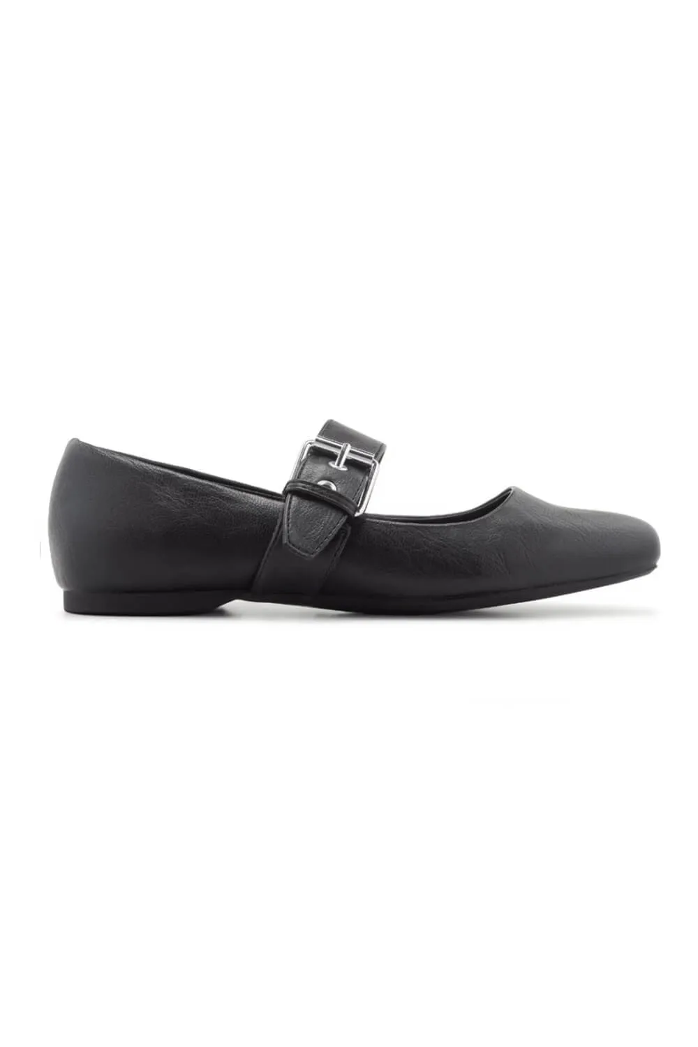 DV Dolce Vita Mellie Buckle Flats for Women in Black | MELLIE-BLACK sold by Glik’s product image thumbnail 2