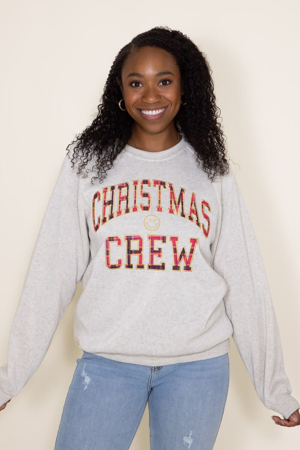 Simply Southern Christmas Crew Sweatshirt for Women in Grey | PP-0223-SPARKLE-CREW-XMAS sold by Glik’s product image thumbnail 3
