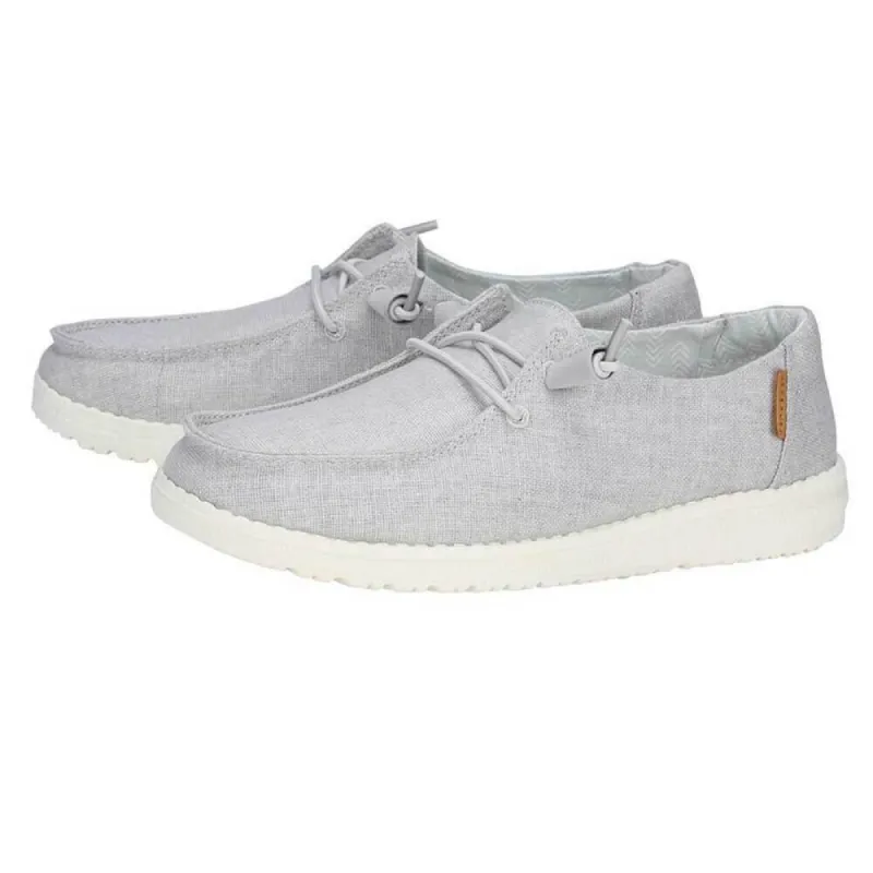 HEYDUDE Women’s Wendy Linen Shoes in Chambray Grey | 121413058 sold by Glik’s