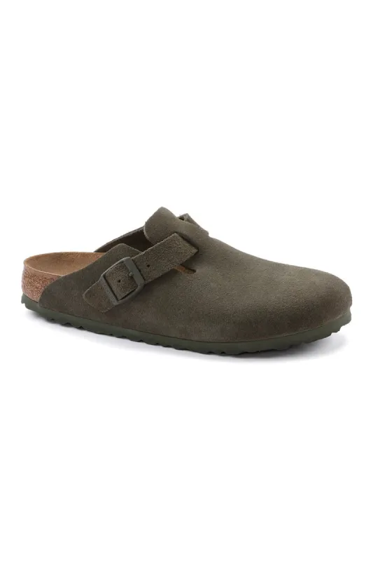 Birkenstock Boston Suede Clogs for Women in Thyme Green | 1024714 sold by Glik’s