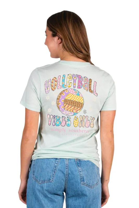 Simply Southern Volleyball Vibes T-Shirt for Women in Breeze Blue | SS-VOLLEYBALL-BREEZE sold by Glik’s