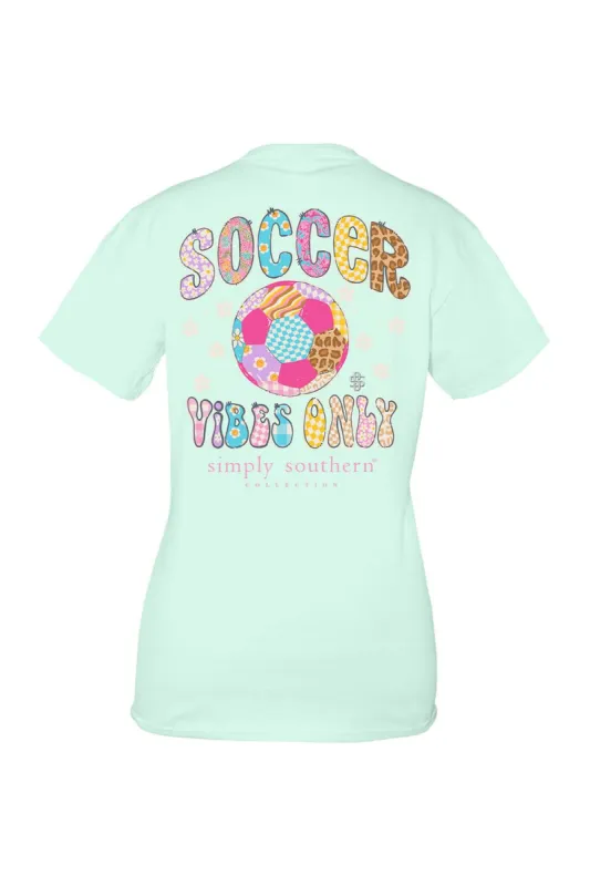Simply Southern Plus Size Soccer Vibes T-Shirt for Women in Breeze Blue | EXT-SS-SOCCER-BREEZE sold by Glik’s