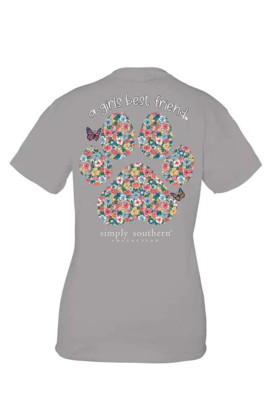 Simply Southern Plus Size Girl’s Best Friend T-Shirt for Women in Grey | EXT-SS-FRIEND-DOVE sold by Glik’s