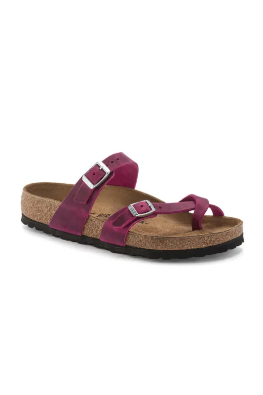 Birkenstock Mayari Oiled Leather Sandals for Women in Festive Fuchsia | 1024034 sold by Glik’s