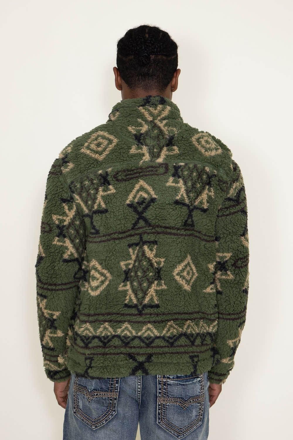 Sherpa Quarter Zip for Men in Olive | VIJ122526-OLIVEMULTI sold by Glik’s product image thumbnail 2