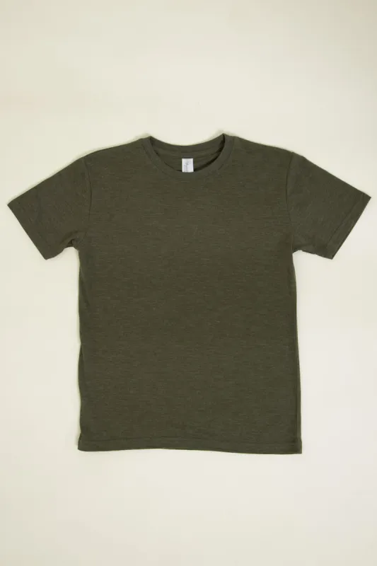 Youth Basic Crewneck T-Shirt for Boys in Green | 9003-GREEN sold by Glik’s