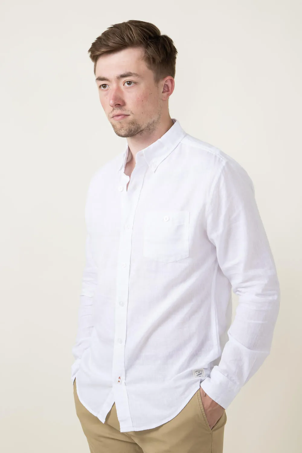 Weatherproof Vintage Linen Shirt for Men in White | S2385509GK-BRIGHTWHITE sold by Glik’s product image thumbnail 3