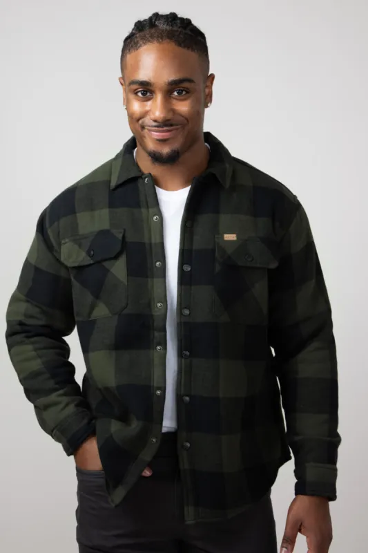 Sherpa Lined Flannel Shacket for Men in Rosin | MTJ04909F4-ROSIN sold by Glik’s