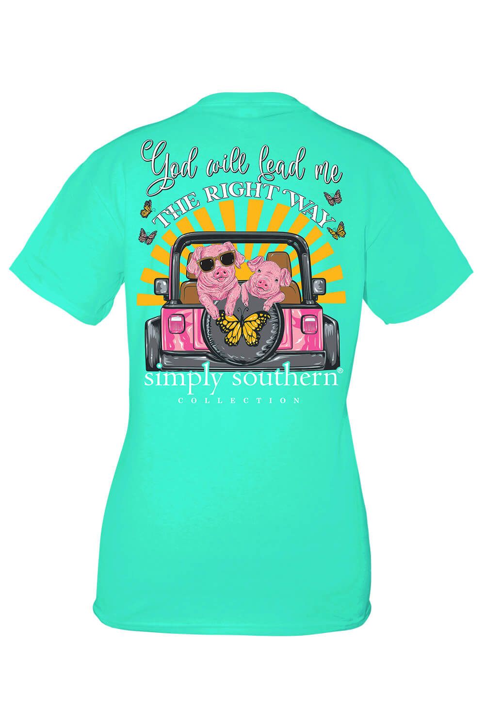 Simply Southern Youth Lead Shore T-Shirt for Girls in Teal Blue | YTH-SS-LEAD-SHORE sold by Glik’s product image thumbnail 3