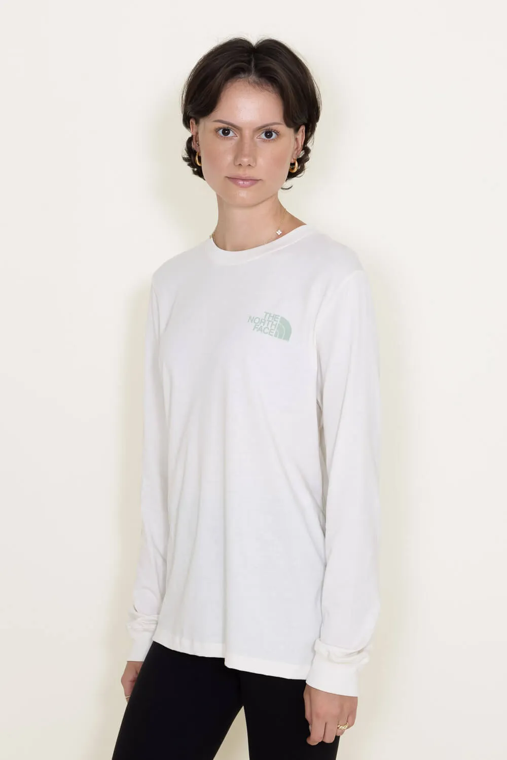 The North Face Sleeve Hit Long Sleeve T-Shirt for Women in White | NF0A81U8-ROS sold by Glik’s product image thumbnail 2