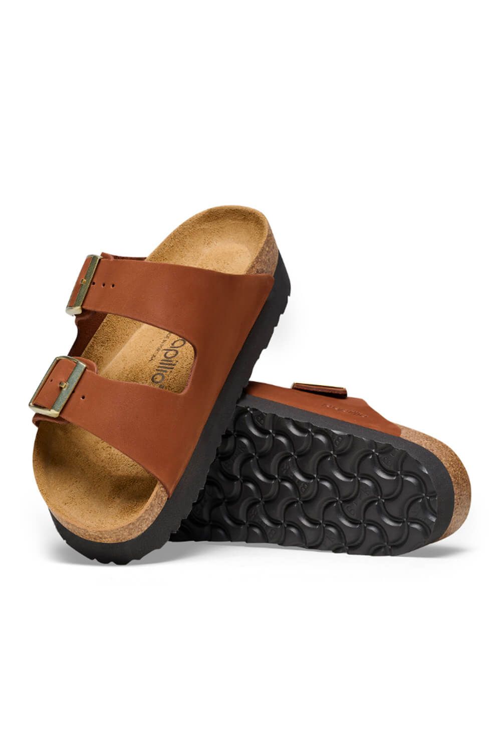 Papillio by Birkenstock Arizona Platform Nubuck Leather Sandals for Women in Pecan | 1025279 sold by Glik’s product image thumbnail 5