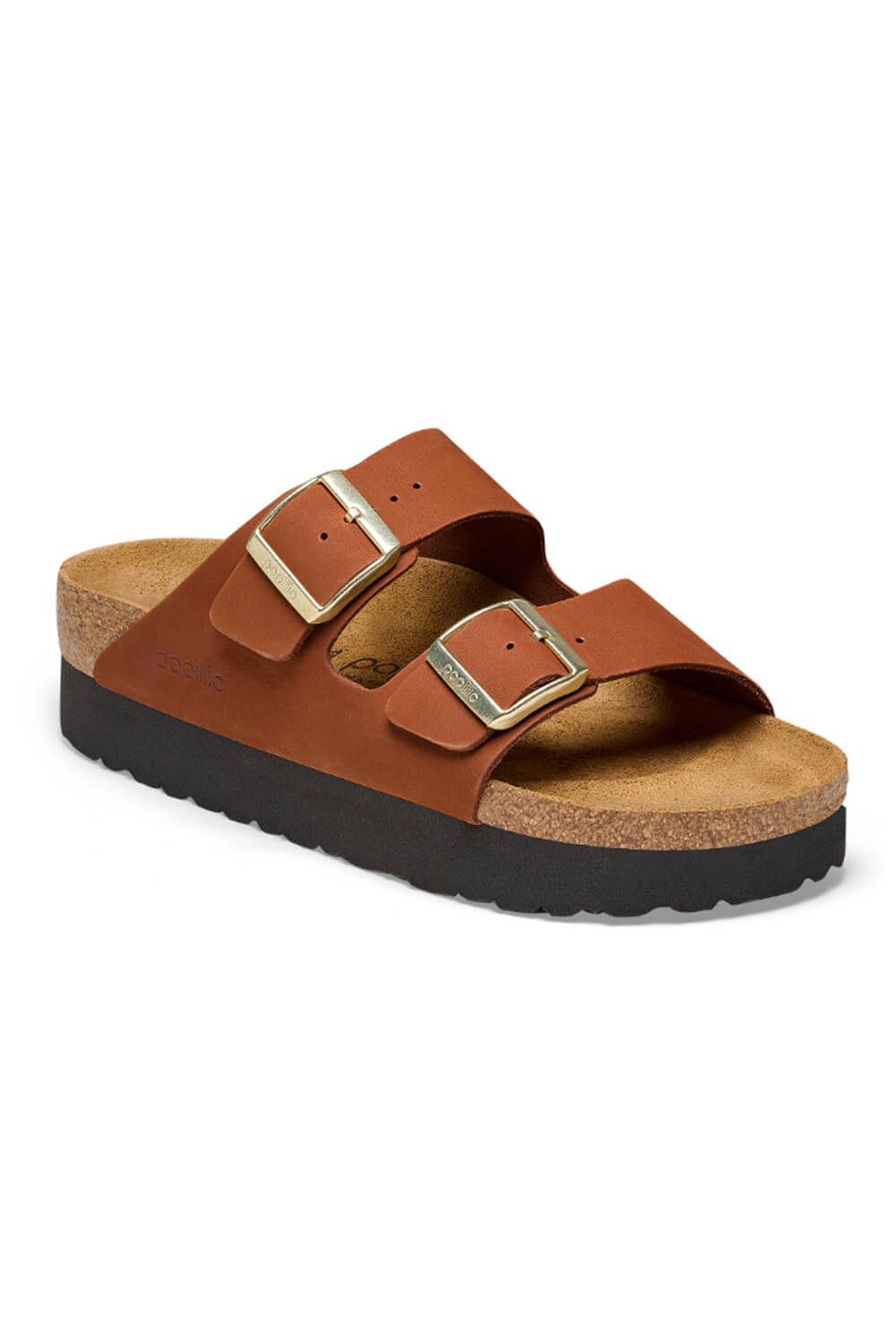 Papillio by Birkenstock Arizona Platform Nubuck Leather Sandals for Women in Pecan | 1025279 sold by Glik’s product image thumbnail 2