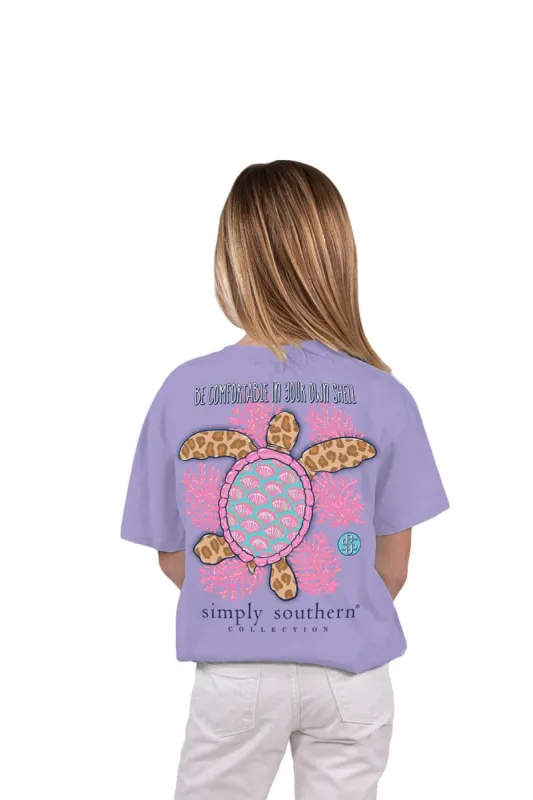 Simply Southern Youth Your Own Shell T-Shirt for Girls in Purple | YTH-SS-OWN-ASTER sold by Glik’s