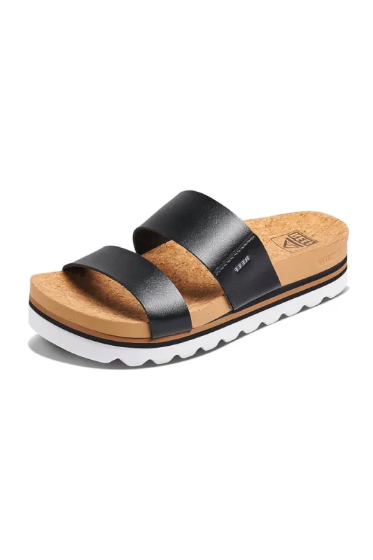 Reef Cushion Vista Hi Sandals for Women in Black | RF0A3YP5-BLA sold by Glik’s