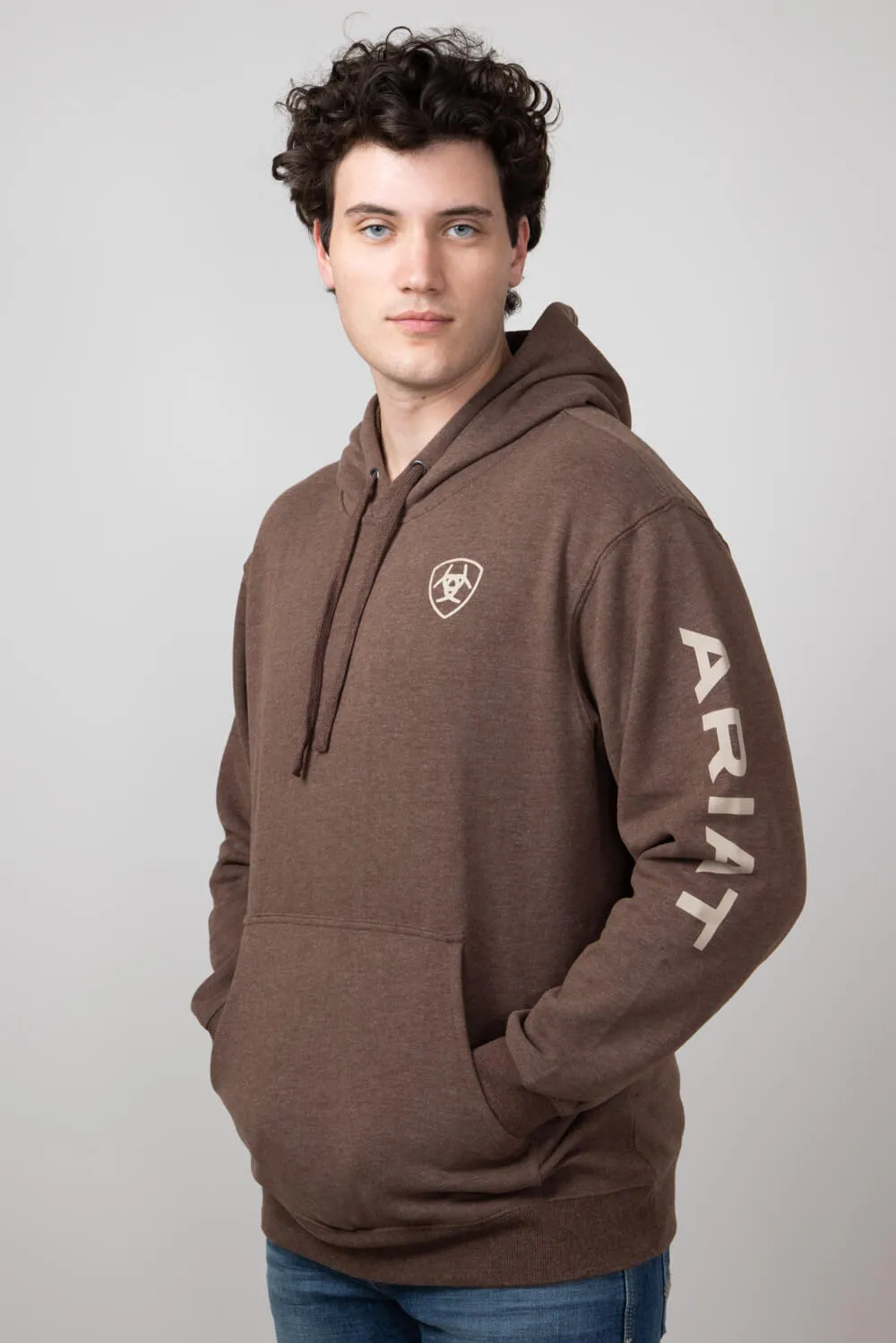 Ariat Logo Hoodie for Men in Chestnut | 10052769-CHESTNUT sold by Glik’s product image thumbnail 4