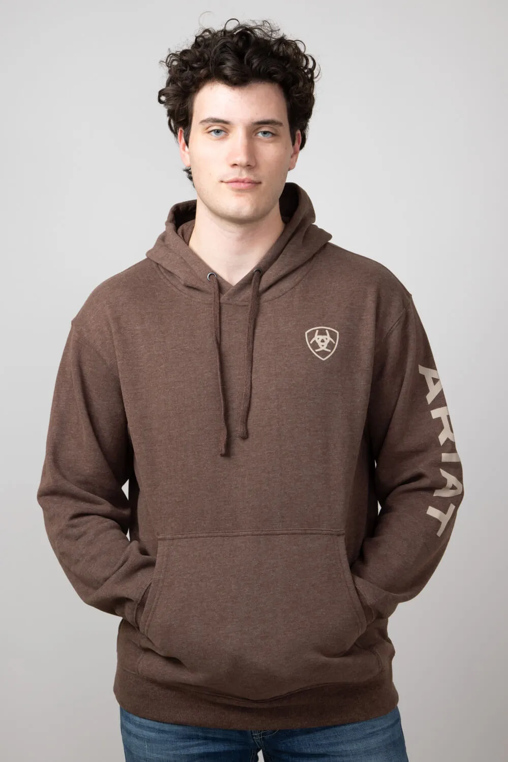 Ariat Logo Hoodie for Men in Chestnut | 10052769-CHESTNUT sold by Glik’s