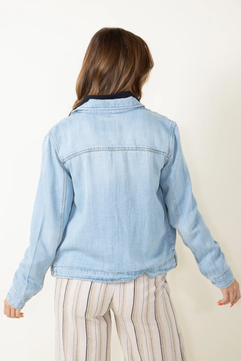 Thread & Supply Jackie Denim Jacket for Women in Sun Wash | J4837LZTTS-SUNWASH sold by Glik’s product image thumbnail 4