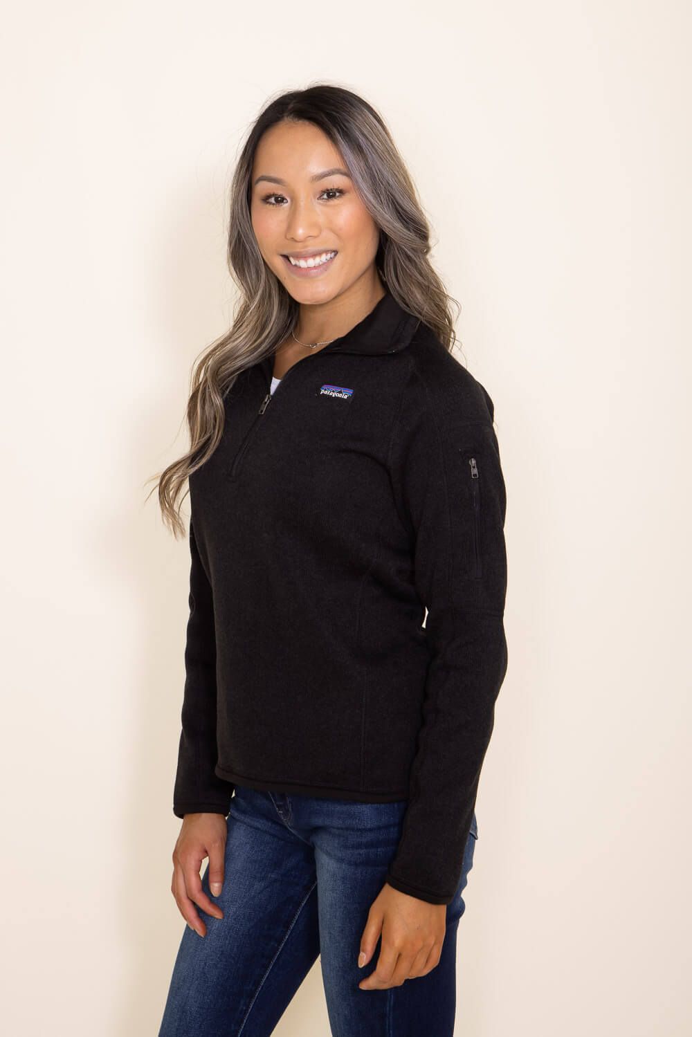 patagonia レディースM Branded Patagonia Women's Better Sweater Quarter-Zip Fleece