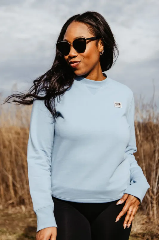 The North Face Heritage Patch Fleece Sweatshirt for Women in Blue | NF0A7UOO-QEO sold by Glik’s