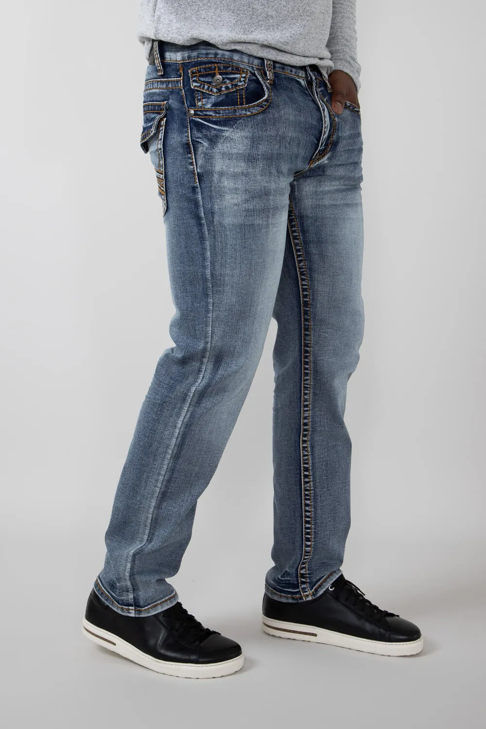 True Luck Waylon Straight Jeans for Men | TL23090603 sold by Glik’s product image thumbnail 5