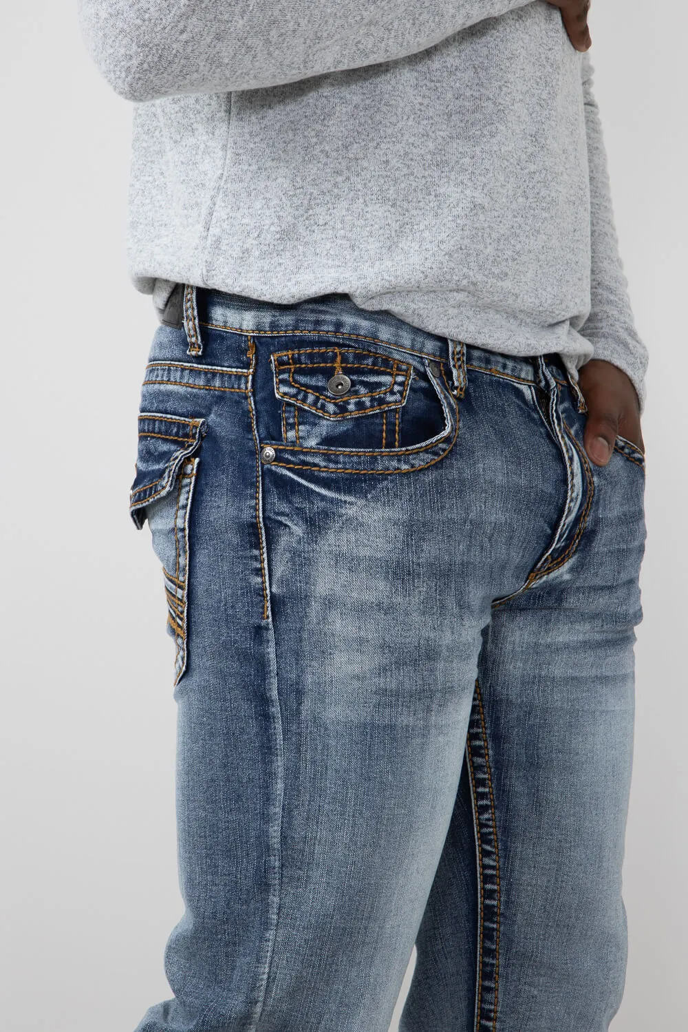 True Luck Waylon Straight Jeans for Men | TL23090603 sold by Glik’s product image thumbnail 3