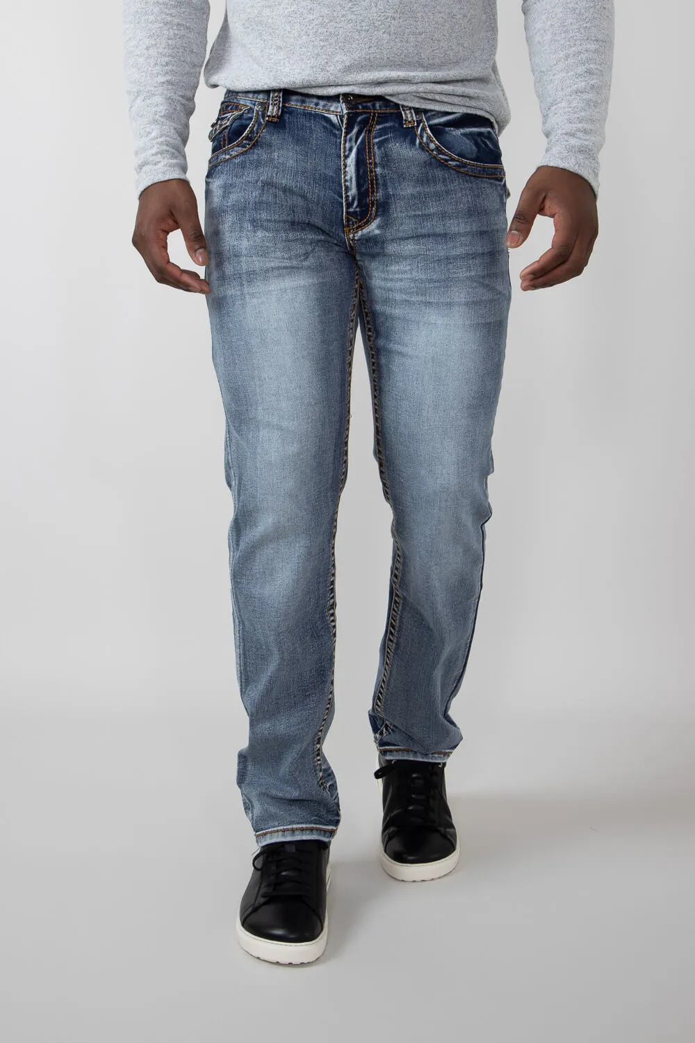 True Luck Waylon Straight Jeans for Men | TL23090603 sold by Glik’s