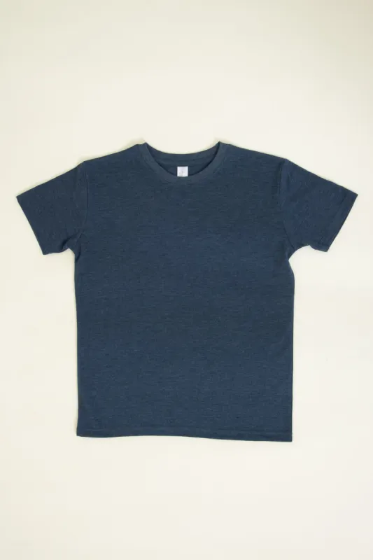 Youth Basic Crewneck T-Shirt for Boys in Indigo | 9003-INDIGO sold by Glik’s