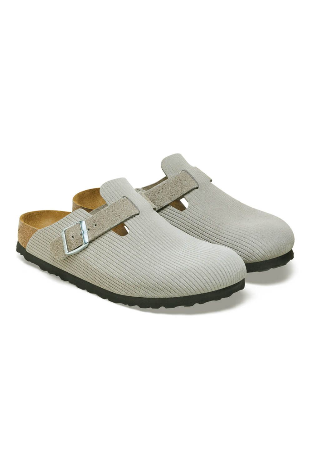 Birkenstock Boston Corduroy Suede Clogs for Women in Stone Coin Grey | 1026211 sold by Glik’s product image thumbnail 3