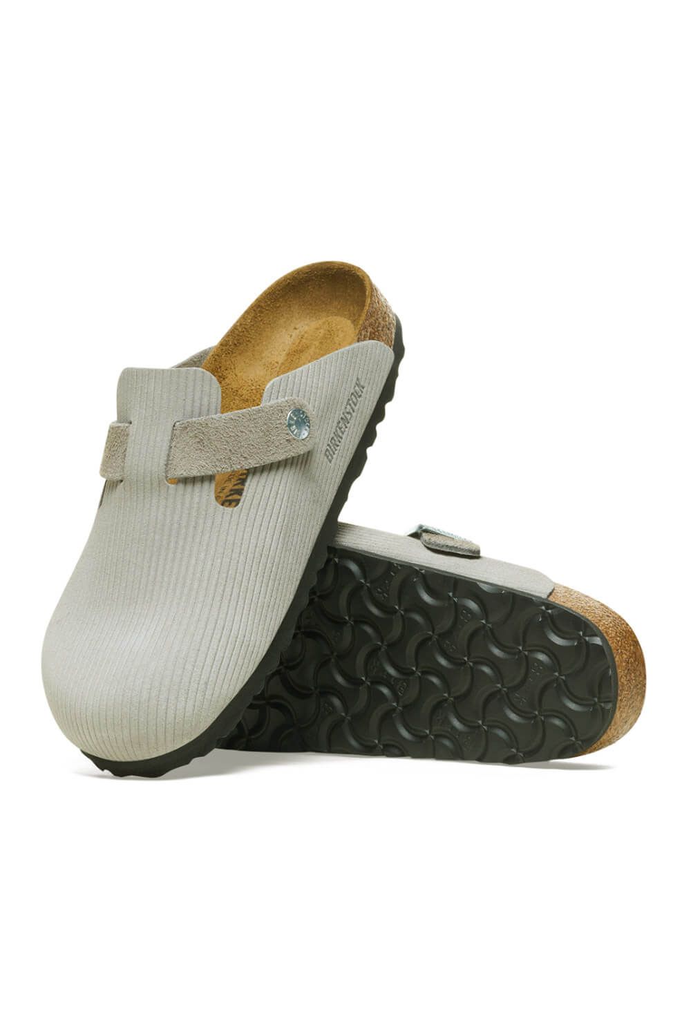 Birkenstock Boston Corduroy Suede Clogs for Women in Stone Coin Grey | 1026211 sold by Glik’s product image thumbnail 5