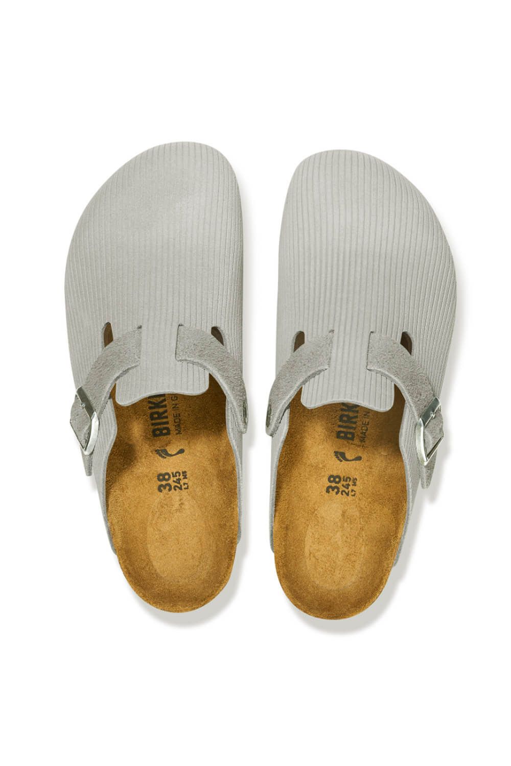 Birkenstock Boston Corduroy Suede Clogs for Women in Stone Coin Grey | 1026211 sold by Glik’s product image thumbnail 2