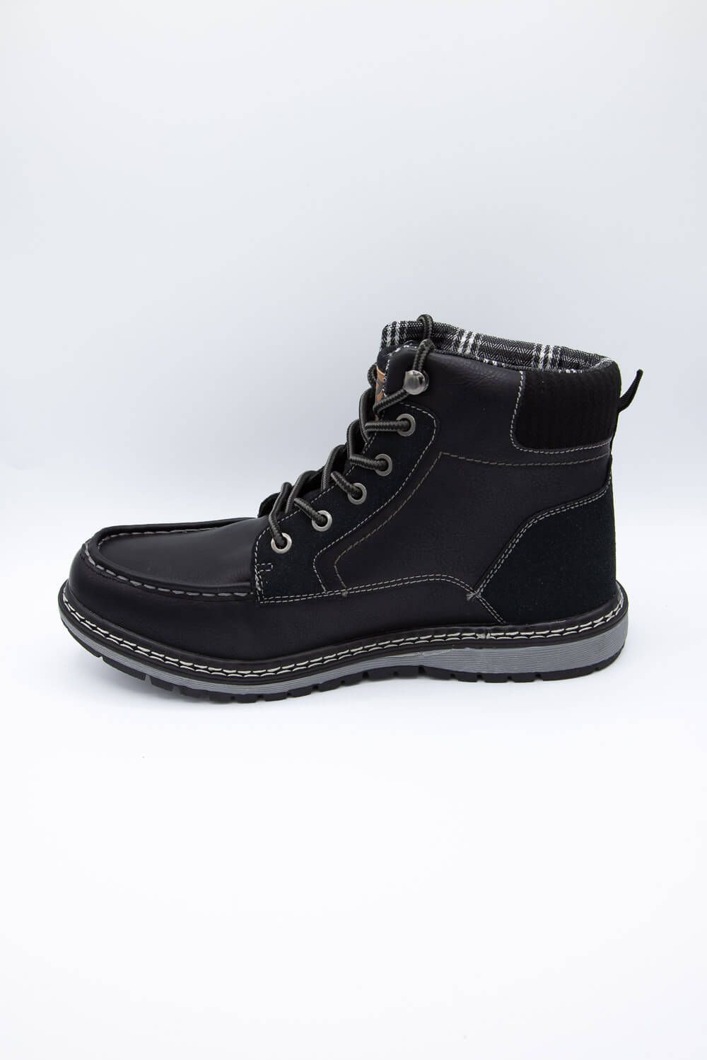 Xray Footwear Knit Collar Lace Up Boots for Men in Black | XRW2677-BLACK sold by Glik’s product image thumbnail 3