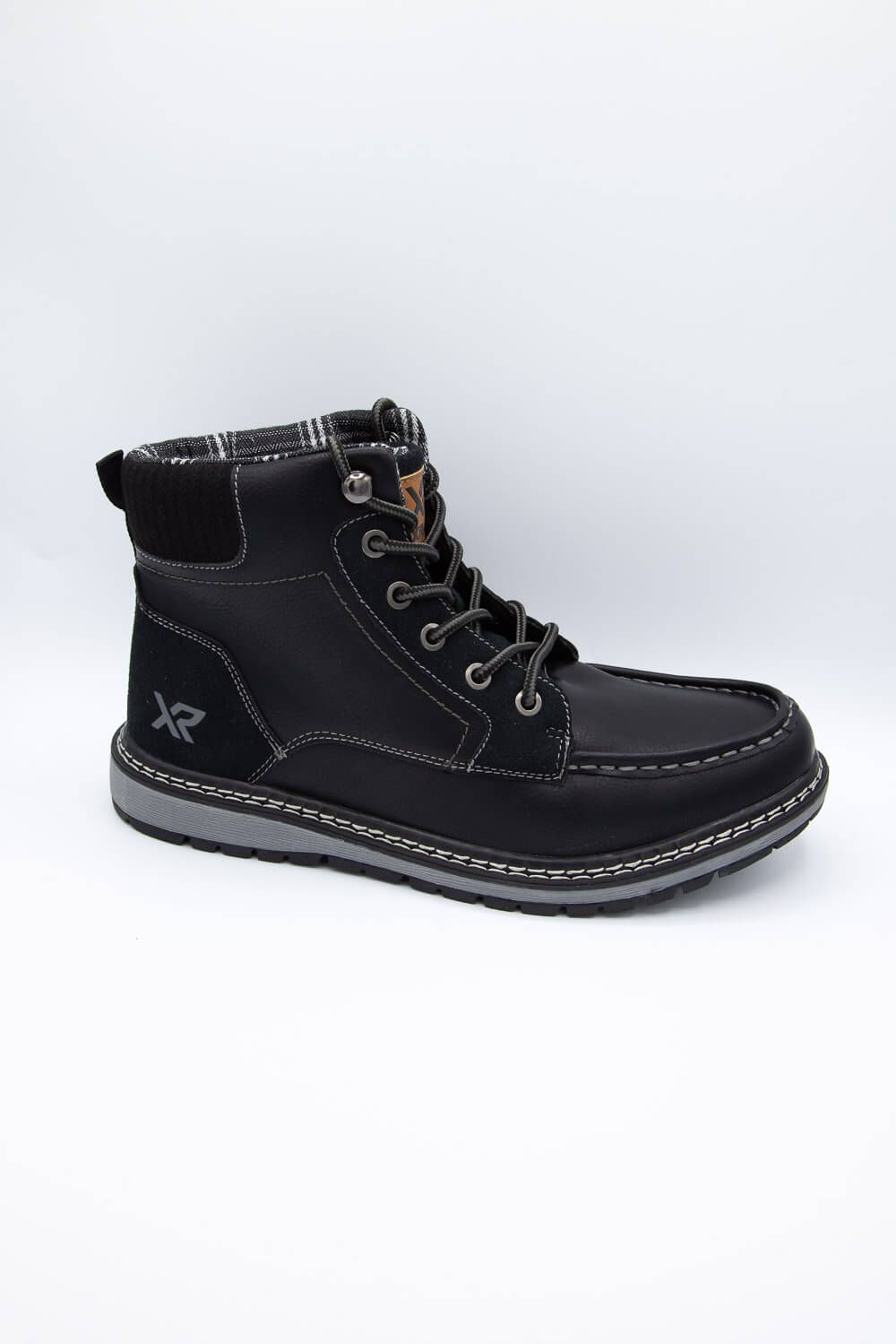 Xray Footwear Knit Collar Lace Up Boots for Men in Black | XRW2677-BLACK sold by Glik’s