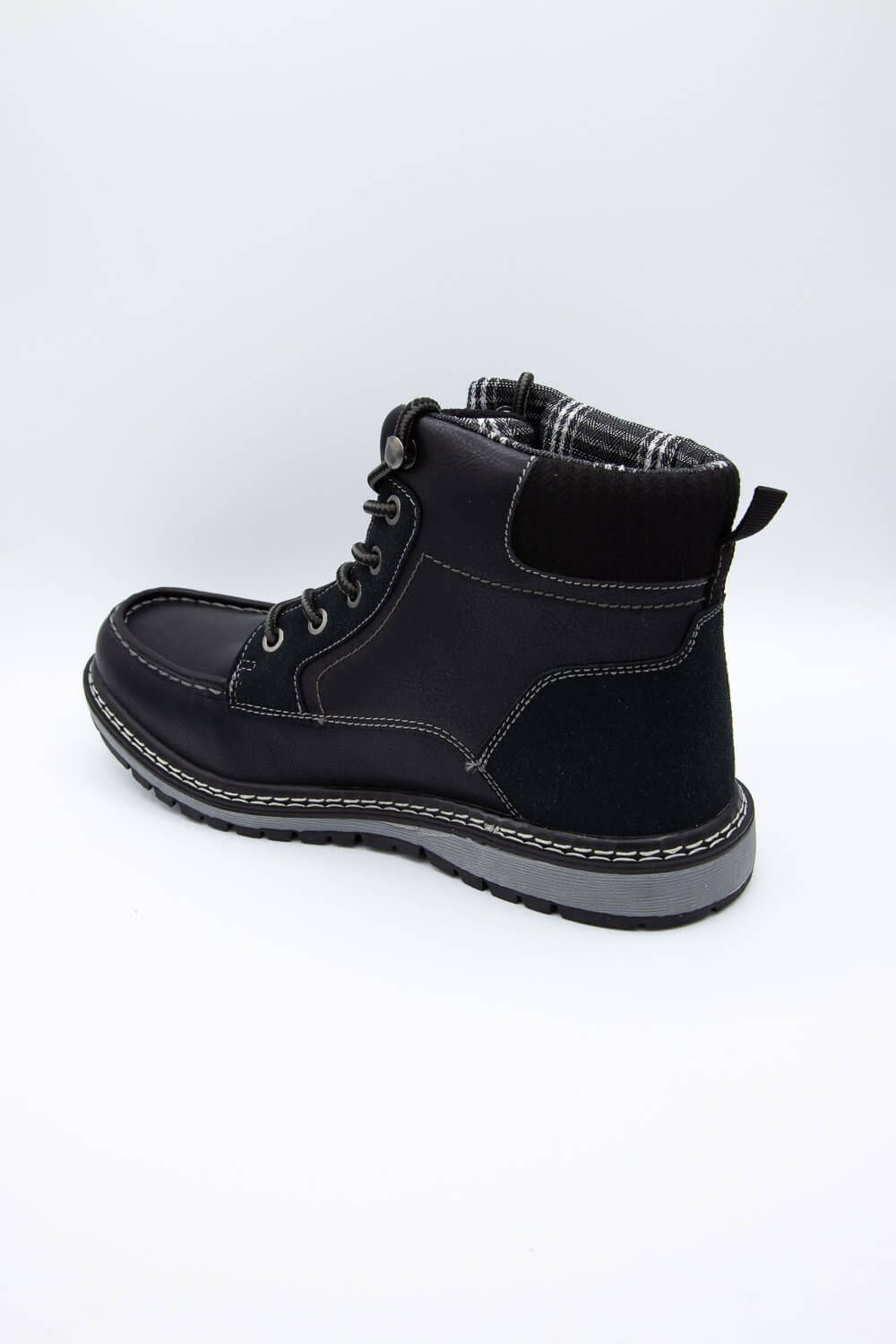 Xray Footwear Knit Collar Lace Up Boots for Men in Black | XRW2677-BLACK sold by Glik’s product image thumbnail 4