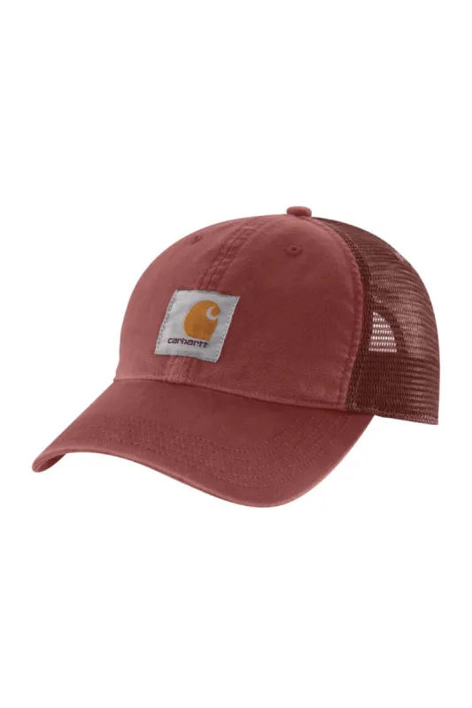 Carhartt Canvas Mesh Back Cap in Dark Red | 100286-R95-APPLEBUTTER sold by Glik’s