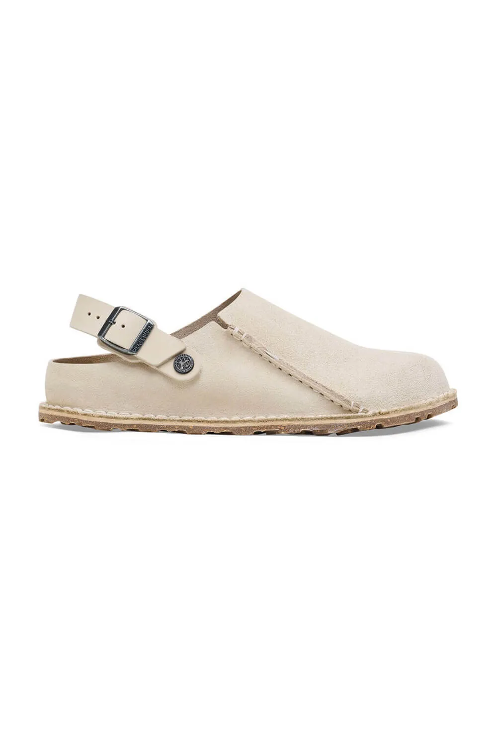 Birkenstock Lutry Premium Suede Leather Clogs for Women in Eggshell | 1026346 sold by Glik’s product image thumbnail 3