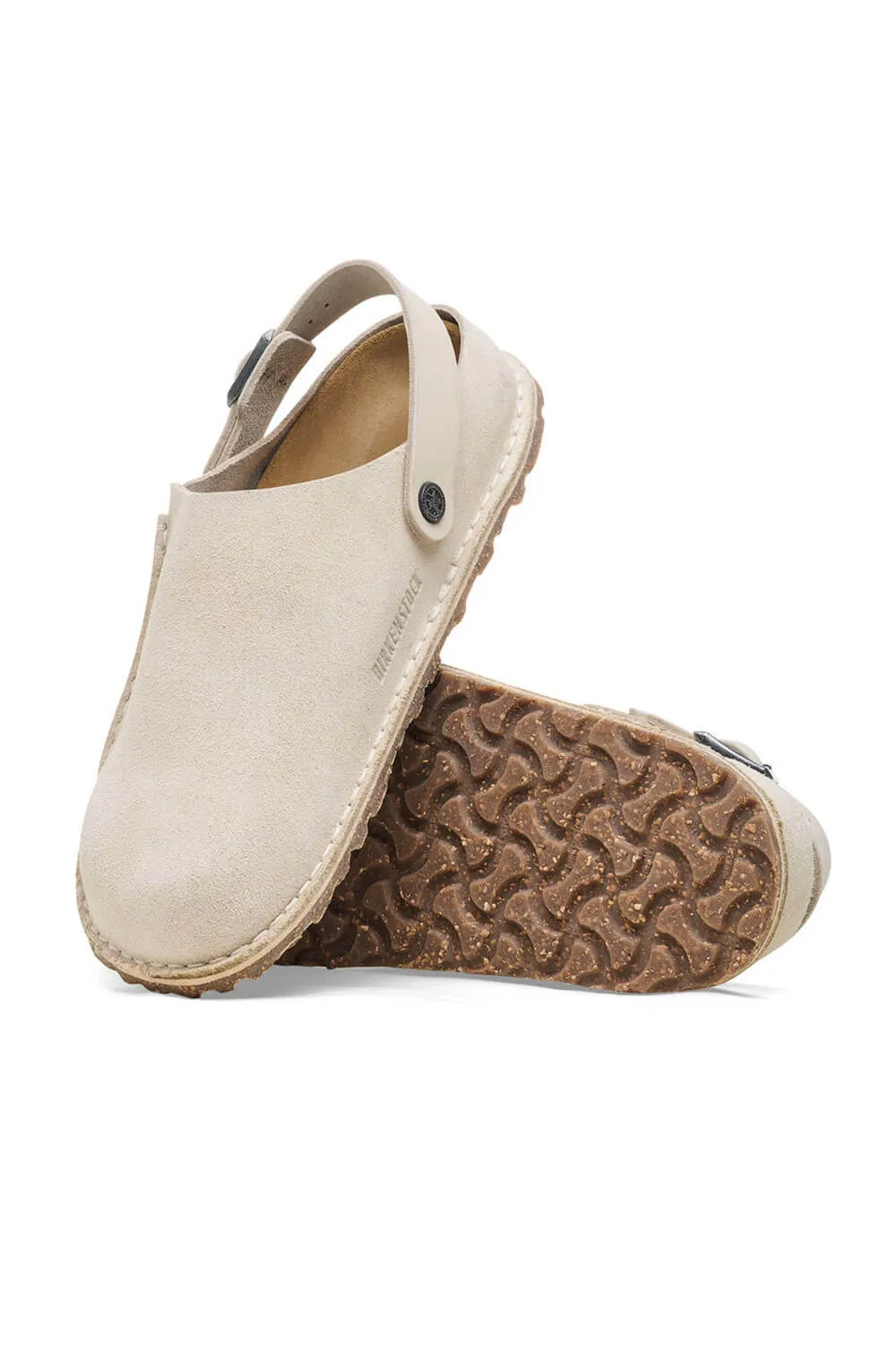 Birkenstock Lutry Premium Suede Leather Clogs for Women in Eggshell | 1026346 sold by Glik’s product image thumbnail 4