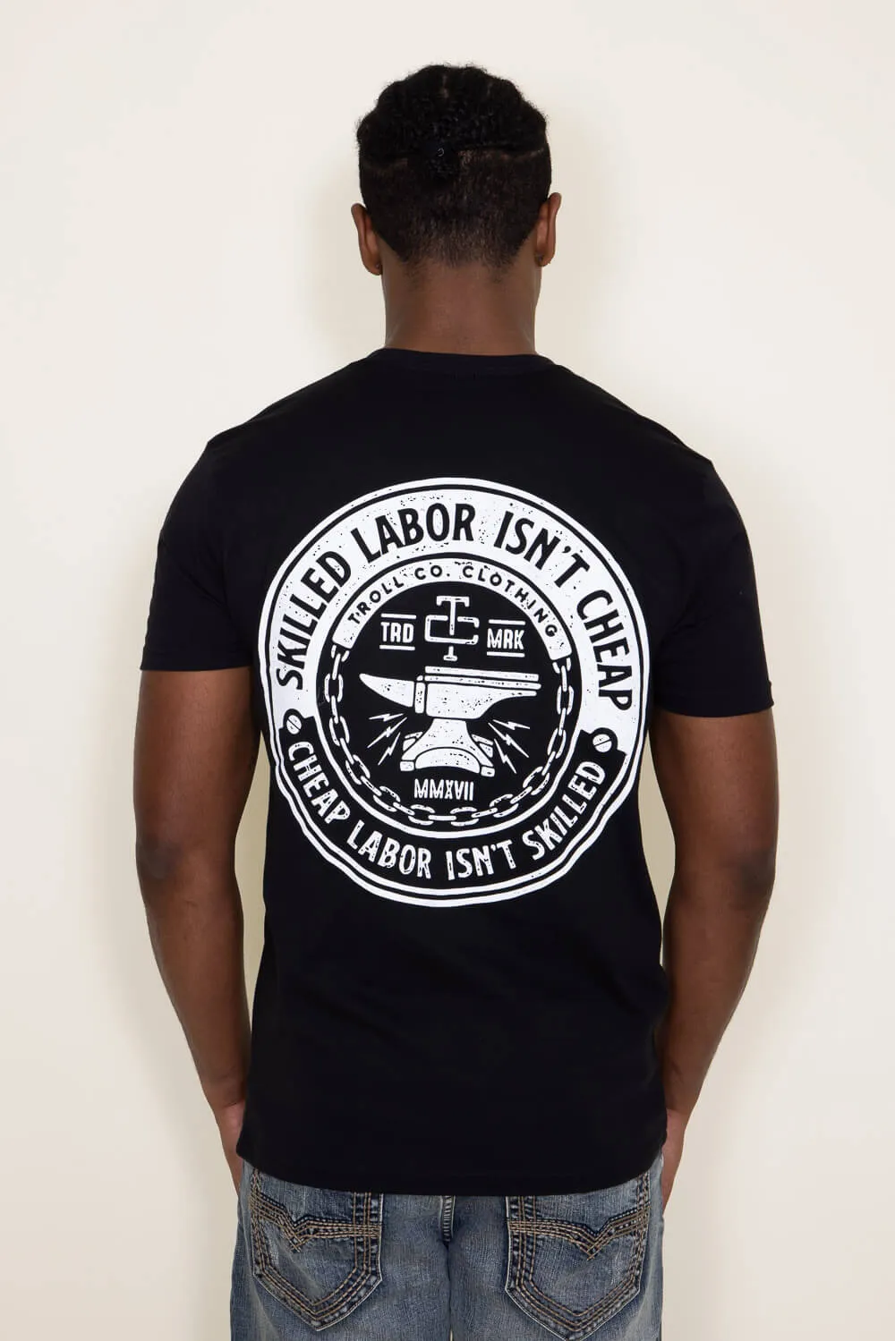 Troll Co. Skilled Labor T-Shirt for Men in Black | TC1390-BLACK sold by Glik’s product image thumbnail 3