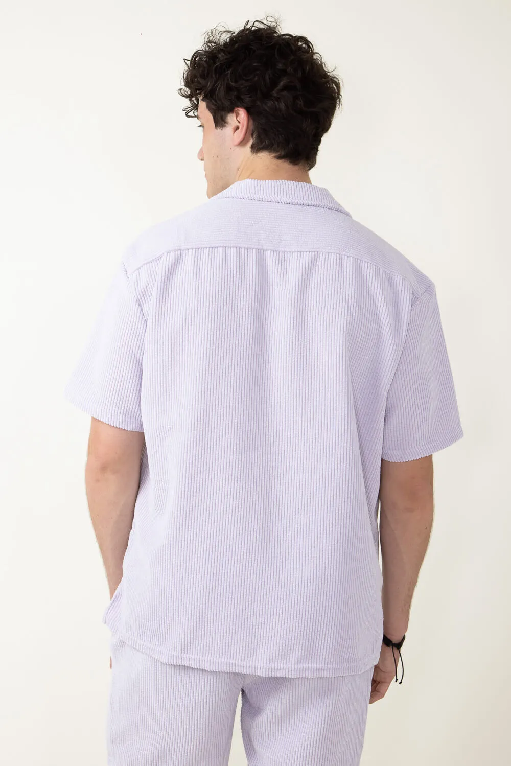 Corduroy Button Up Shirt for Men in Dusty Lilac | SW35-FW3-DUSTYLILAC sold by Glik’s product image thumbnail 3