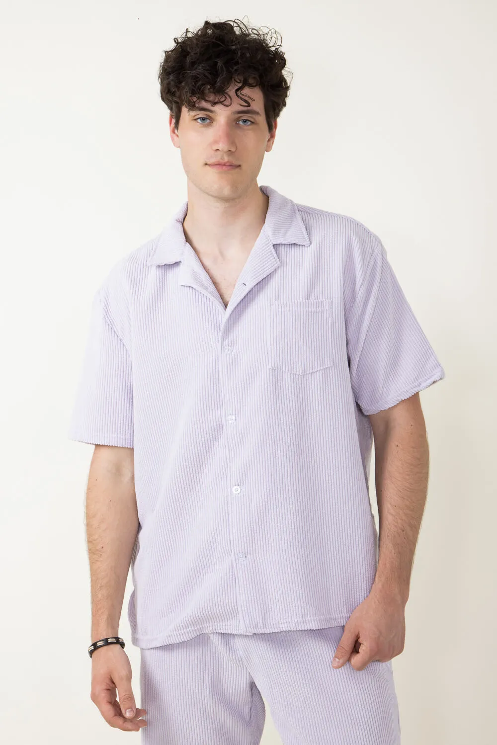 Corduroy Button Up Shirt for Men in Dusty Lilac | SW35-FW3-DUSTYLILAC sold by Glik’s product image thumbnail 2