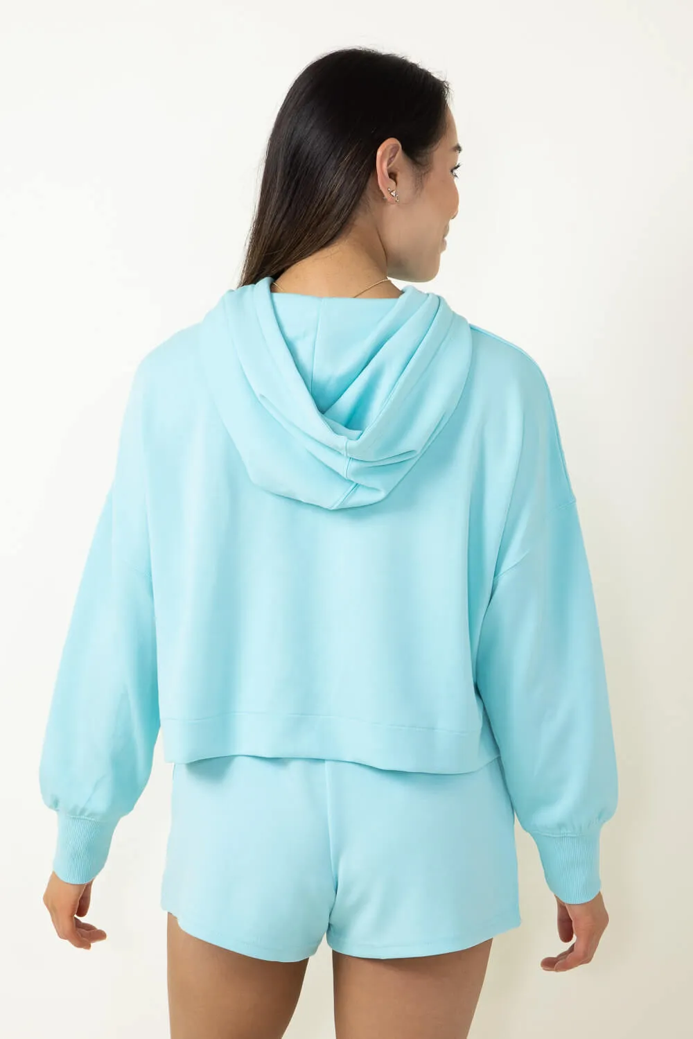 Simply Southern Cropped Hoodie for Women in Sea Blue | PP-0124-HD-CRP-SEA sold by Glik’s product image thumbnail 3