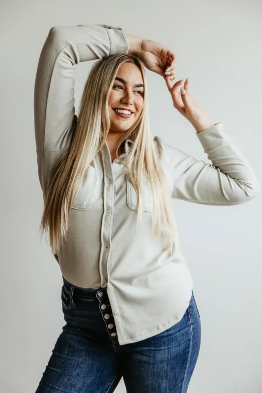Thread & Supply Lewis Button Up Shirt for Women in Heather Sage | T1084PVXTS-HEATHERSAGE sold by Glik’s