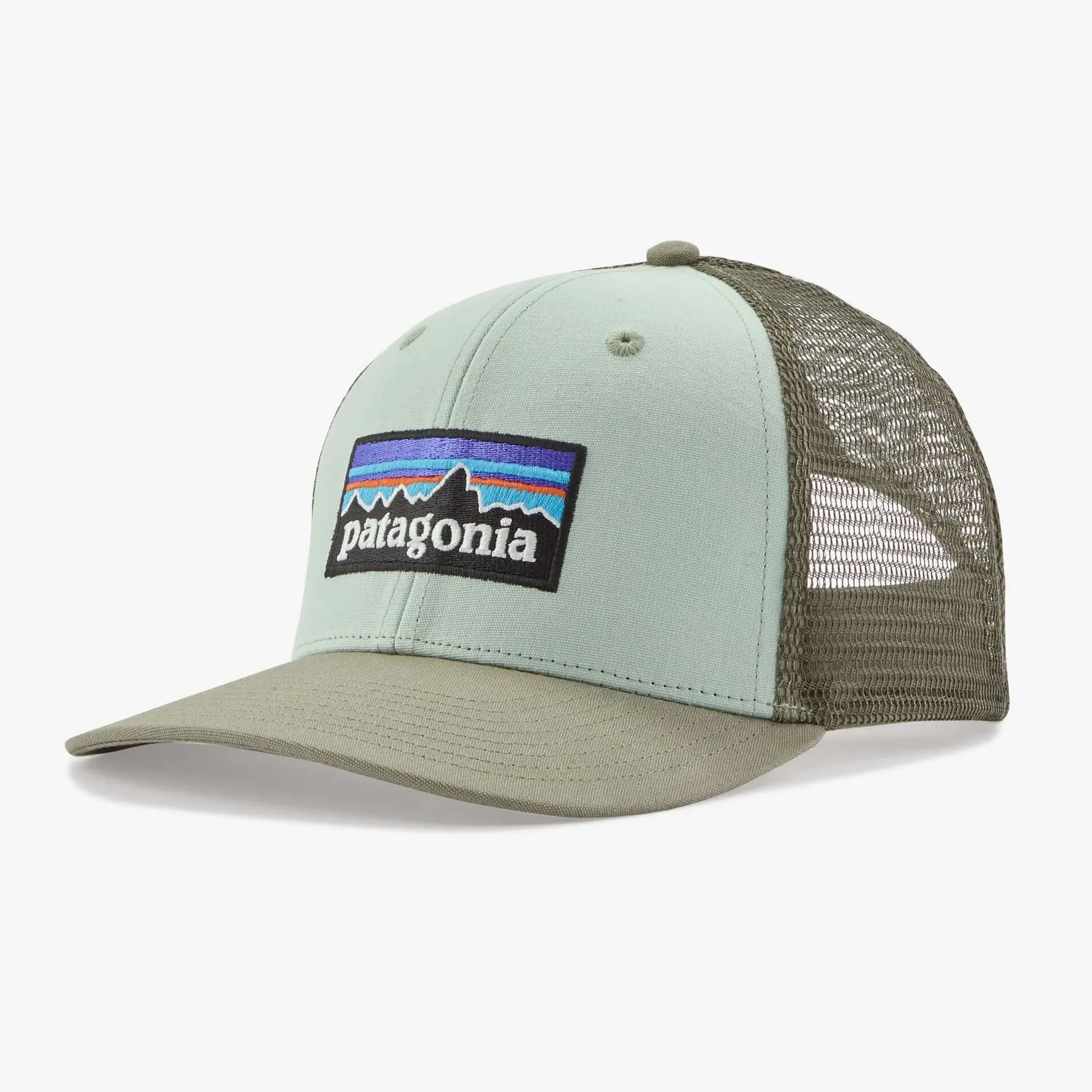 Patagonia Men’s P6 Logo Trucker Hat in Tea Green | 38289-TEAG sold by Glik’s