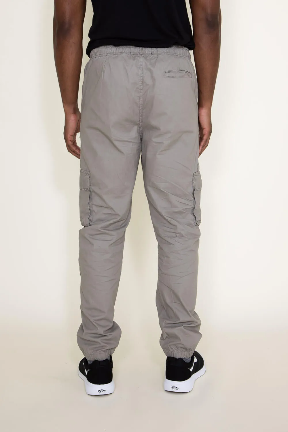 Twill Cargo Joggers for Men in Grey | SB66-GREY sold by Glik’s product image thumbnail 3